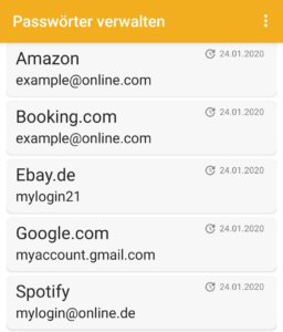 Passwörter verwalten